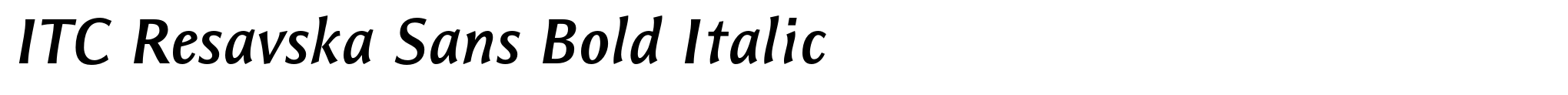 ITC Resavska Sans Bold Italic image